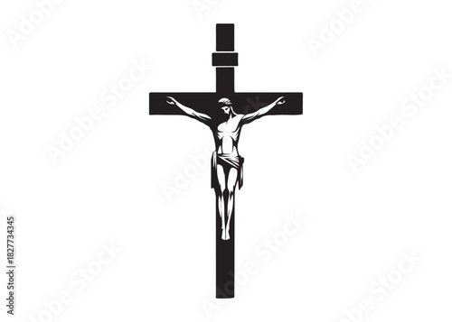 jesus cross logo silhouette vector, crucified Jesus Christ silhouette vector illustration, Jesus on Cross logo silhouette, jesus christ crucifixion of Jesus christian religious god logo silhouettes