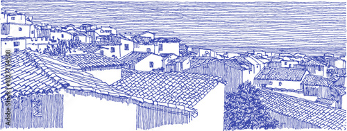 annetdebar_Landscape_of_a_rooftop_view_over_an_old_Mediterran_5367c312-4a0e-4659-a9a1-96eaaaa7ac66_2_traced
