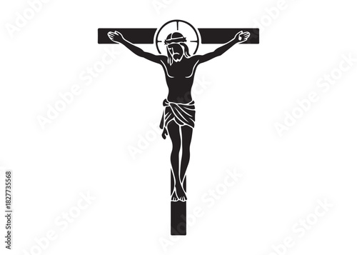 jesus cross logo silhouette vector, crucified Jesus Christ silhouette vector illustration, Jesus on Cross logo silhouette, jesus christ crucifixion of Jesus christian religious god logo silhouettes