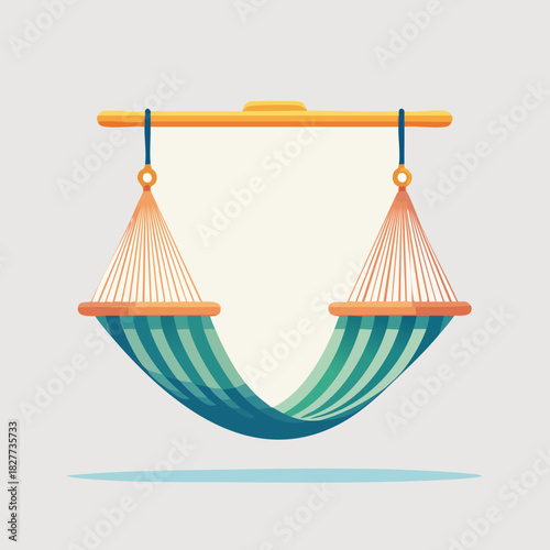 Empty Hammock Hanging for Relaxation and Leisure.