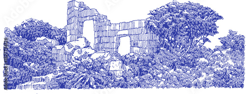 annetdebar_Landscape_of_ruins_of_an_ancient_temple_surrounded_b190213f-726b-495e-82ff-2c18e366bfbd_2_traced