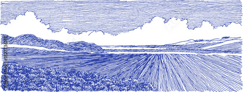 annetdebar_Landscape_of_wide_vegetable_rows_with_a_gardener_b_0c53a358-1933-420e-ac1a-3728c1cfacaf_3_traced