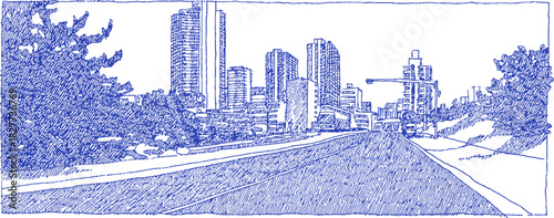 annetdebar_Sketch_of_a_city_bus_lane_with_tall_buildings_risi_c6939046-4024-471b-aa77-c89eb2150109_2_traced