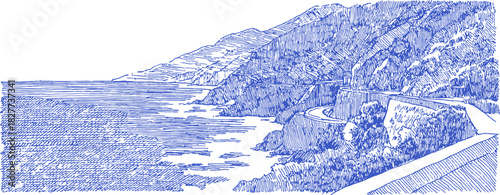 annetdebar_Sketch_of_a_coastal_Italian_cliffside_path_with_ra_a87b4972-f5cc-4f5c-8aa0-1fc2282c62f4_0_traced
