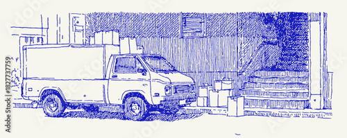annetdebar_Sketch_of_a_delivery_van_unloading_cardboard_boxes_abf4568a-95d7-43db-809a-26b324b10ef6_1_traced