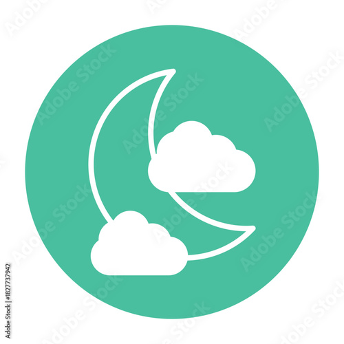 Crescent Moon Vector icon which can easily modify or edit