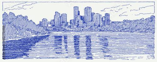annetdebar_Sketch_of_a_modern_city_skyline_reflected_in_calm__eef00800-2adf-4012-a9e0-6e0b38fddf57_2_traced