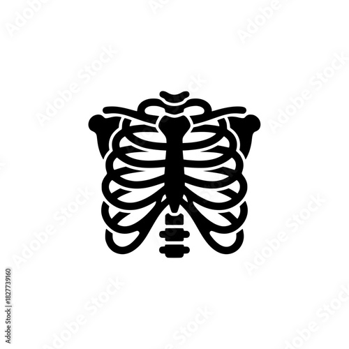 Human Rib Cage or Thoracic Skeleton Icon