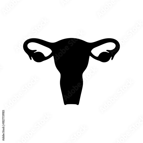 Female Uterus or Womb Organ Icon - Reproductive Health