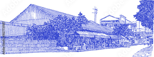 annetdebar_Sketch_of_a_morning_street_market_with_stalls_and__84e08292-38a2-46f7-bc5c-807b89813531_2_traced