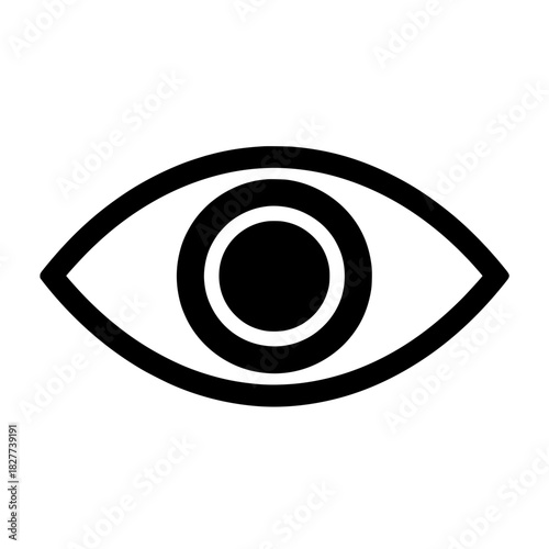 Human Eye Organ Icon - Vision and Ophthalmology