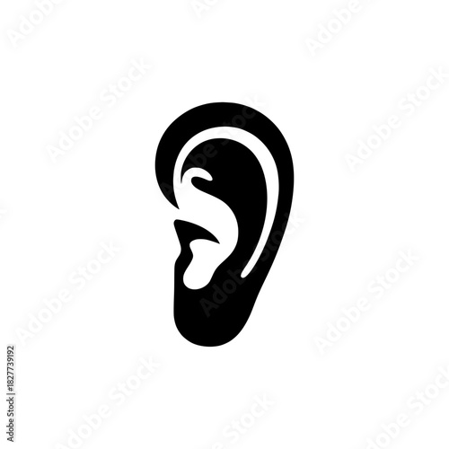 Human Ear Organ Icon - Hearing and Sensory System