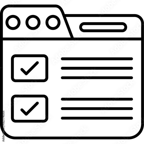 Signup Form Outline Icon