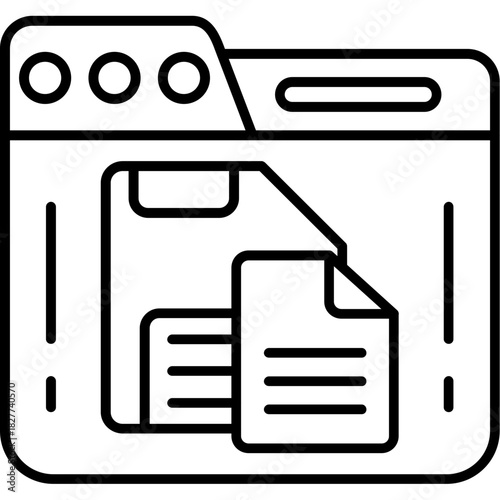 Save Design Outline Icon