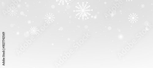 Winter snowflake frost ice frozen cold frame border white transparent decoration pattern.
