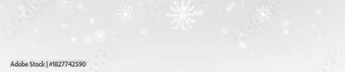 Frozen snowflake winter ice frost cold frame border white transparent decoration pattern.
