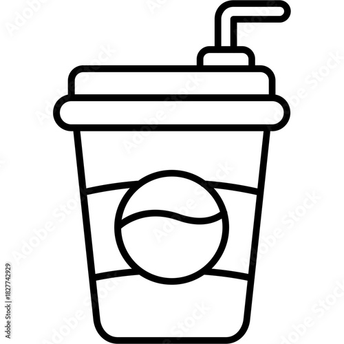 Cola Cup Outline Icon