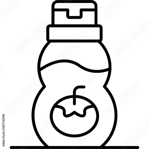 Ketchup Bottle Outline Icon