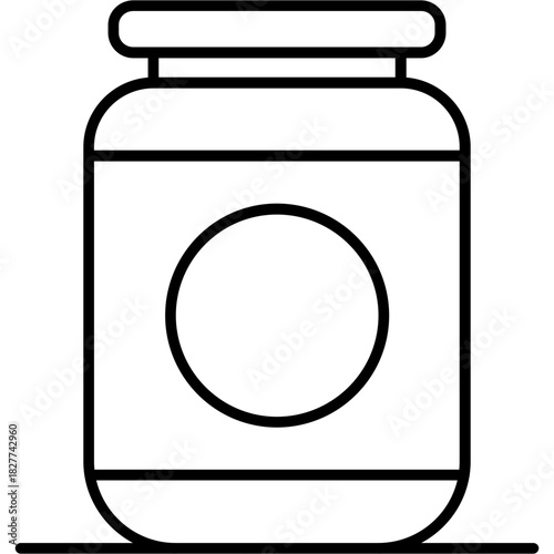 Mayonnaise Jar Outline Icon