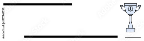 Trophy concept. Trophy success, achievement, and victory in competitive or professional settings. Trophy rewards excellence and inspires growth. For business, sports, education, competition