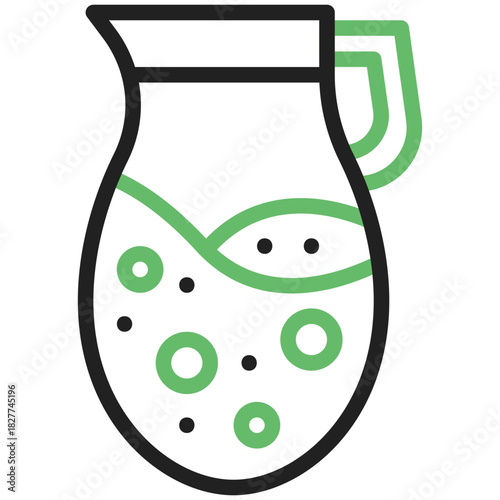 Refreshing Beverage Pitcher: A sleek pitcher is filled with a refreshing beverage, with the pitcher handle standing out, inviting you to savor the moment. 