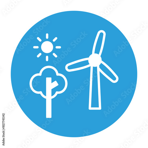 Windmill Vector icon which can easily modify or edit