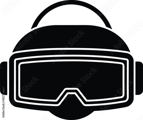 Augmented reality visor icon for futuristic technology and gaming
