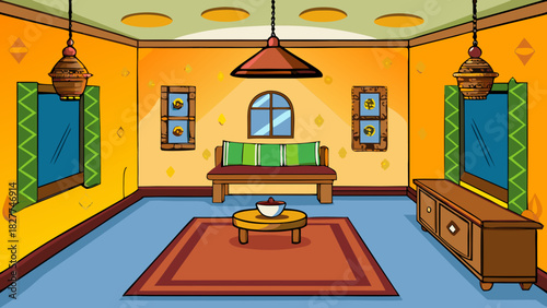 interior of the Classic Indian house