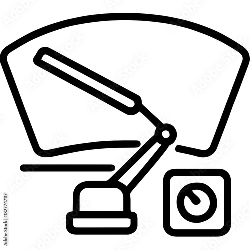Marine windshield wiper outline vector