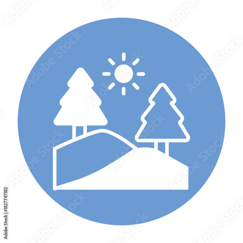 Desert Hill Vector icon which can easily modify or edit