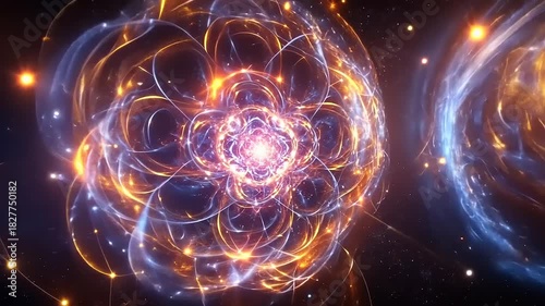 Abstract Cosmic Energy Fields - A Visual Symphony of Light and Space.