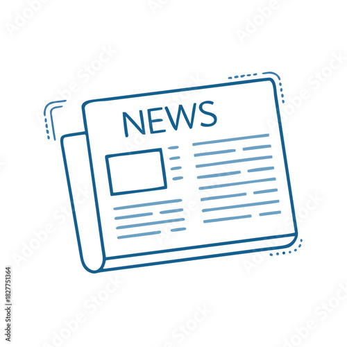 Newspaper with news headlines for journalism, media coverage, information dissemination, and print advertising