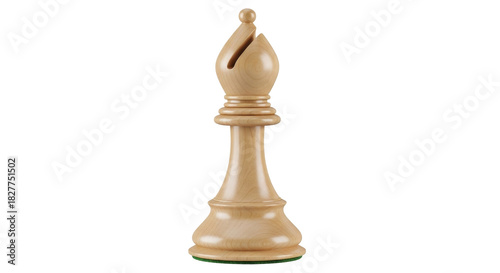 Foto Isolated Bishop chess piece standing alone for board game, strategy and competit