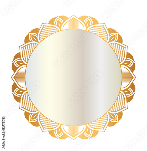 Golden circle frame border	