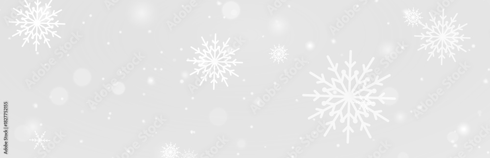 Fototapeta premium Frozen winter snowflake ice frost cold frame border white transparent decoration pattern.