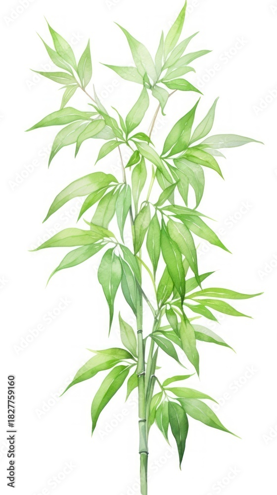 Fototapeta premium Chinese bamboo plant leaf freshness.