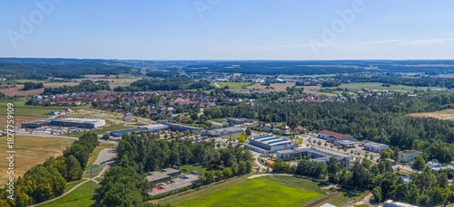 Ausblick auf die Region um Maxhütte-Haidhof im oberpfälzer Städtedreieck im Sommer