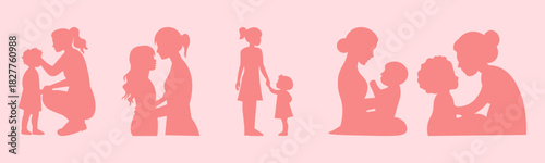 Loving Parent and Child Silhouettes