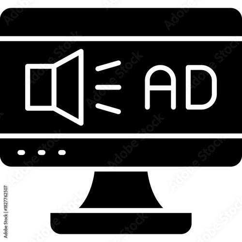 Audio Description Icon Vector Element