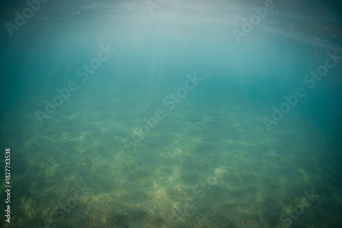 Scenic view of calm ocean underwater.