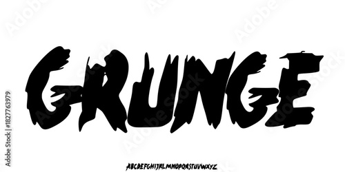 Marker Distressed Grunge Font. Horror Comic Font. Cartoon Graffiti Font. Display Playful font. Creative Hand Drawn Alphabet. Street Art Fashion Designs vector illustration