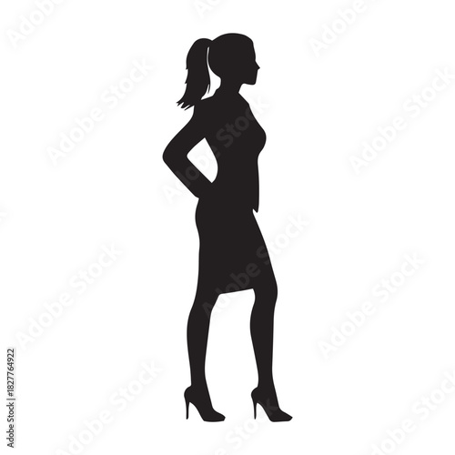 vector silhouette of a woman