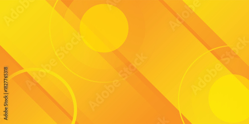 Modern abstract background with memphis elements in yellow and orange gradients and retro themed for posters, banners and website landing pages