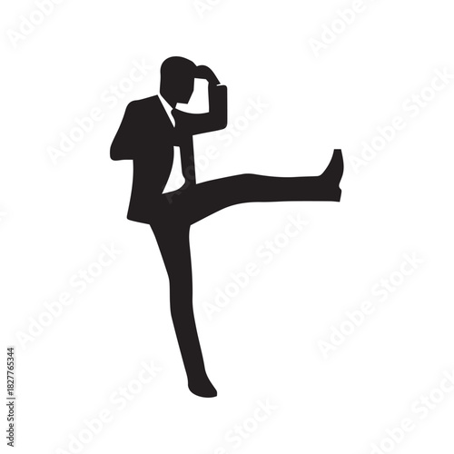 vector silhouette of a man