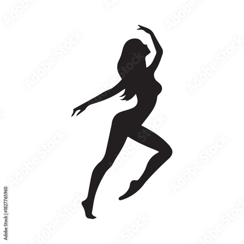 dancing girl silhouette