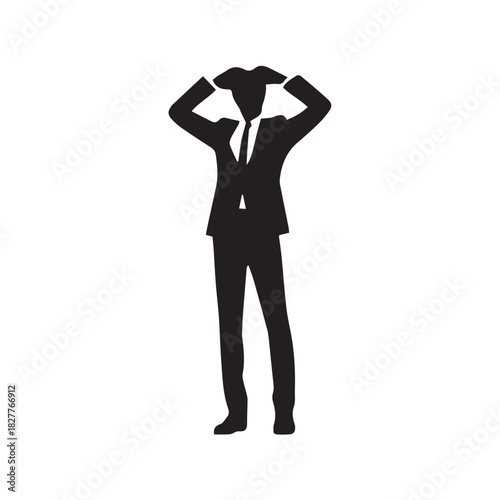 business man with arms outstretched