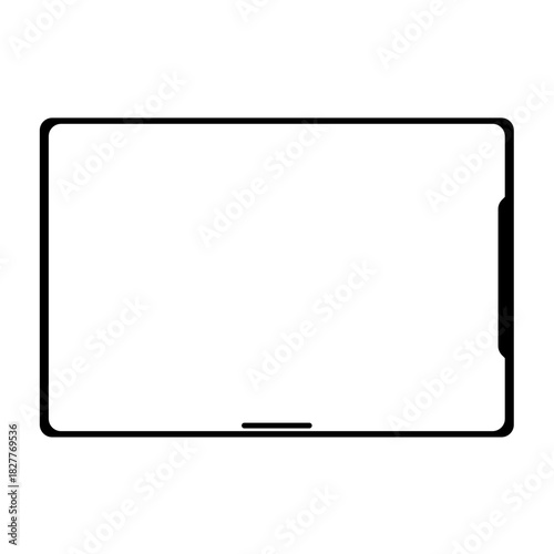Tablet Mockup Vector Illustration – Minimal Digital Device Frame