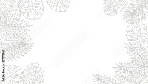 Botanical Bliss A Delicate Vector Illustration of Tropical Leaves and Foliage for Creative Designs