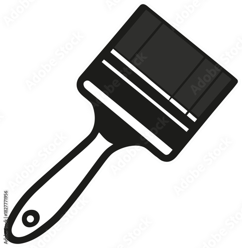 Paint brush tool icon for painting, art, diy, and home renovation