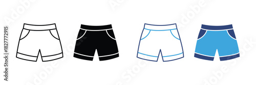Swim short icon set. trouser icon set. vector illustration